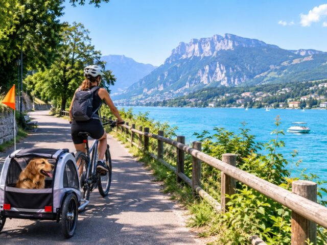 Balade à vélo autour du Lac d’Annecy avec son chien : le guide complet pour une sortie 100 % dog-friendly